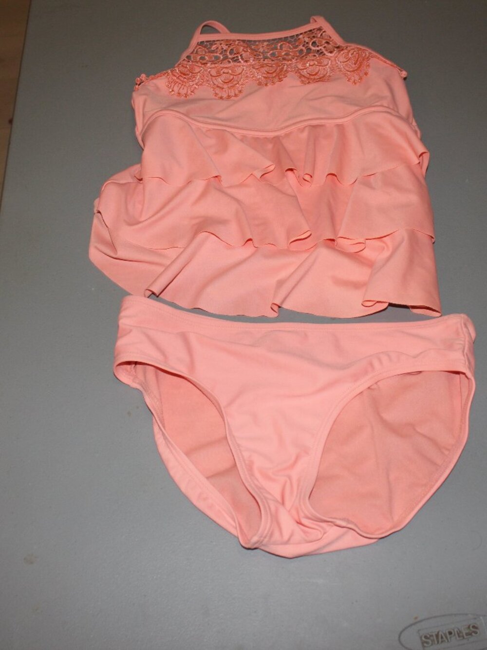 2 Pcs Justice Tankini Swimsuit Size 14